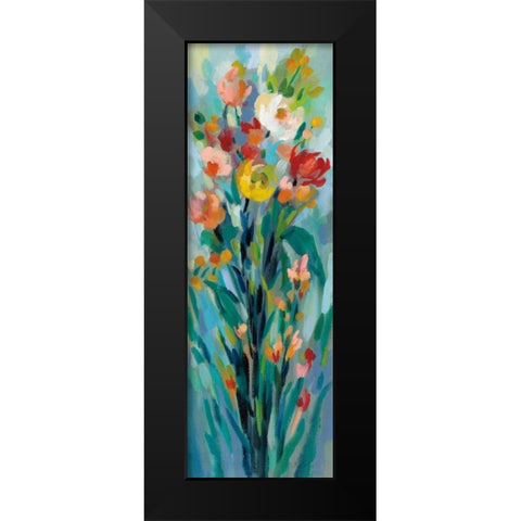 Tall Bright Flowers I Black Modern Wood Framed Art Print by Vassileva, Silvia