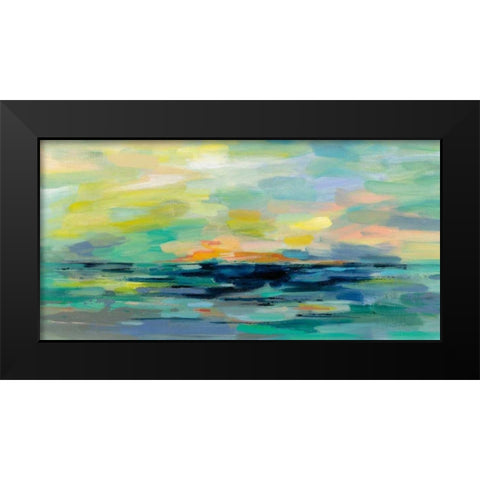 Pacific Beach Black Modern Wood Framed Art Print by Vassileva, Silvia