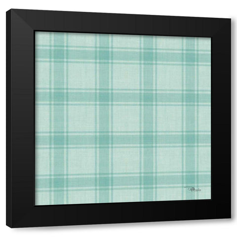 Coastal Farmhouse Pattern VIE Black Modern Wood Framed Art Print with Double Matting by Pela Studio