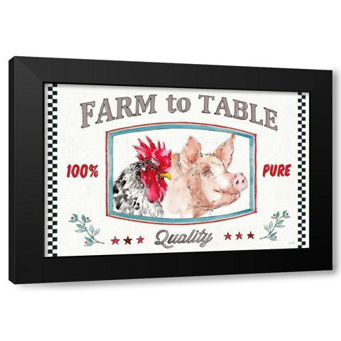 Farm Signs I Black Modern Wood Framed Art Print by Tavoletti, Anne