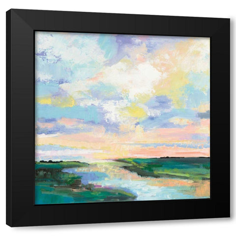 Mystic Black Modern Wood Framed Art Print by Vertentes, Jeanette