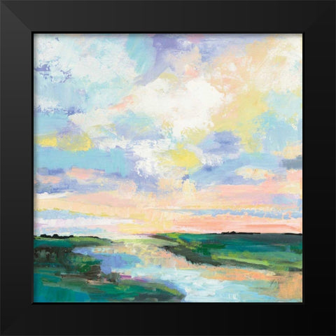Mystic Black Modern Wood Framed Art Print by Vertentes, Jeanette