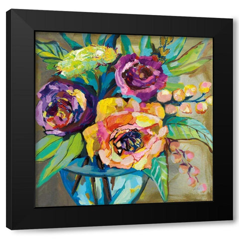 Coffee Break Black Modern Wood Framed Art Print by Vertentes, Jeanette