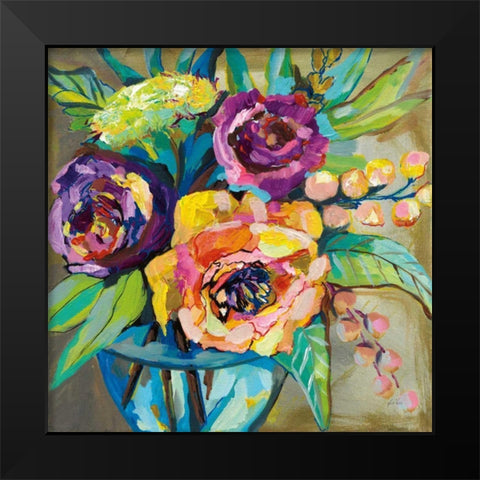Coffee Break Black Modern Wood Framed Art Print by Vertentes, Jeanette