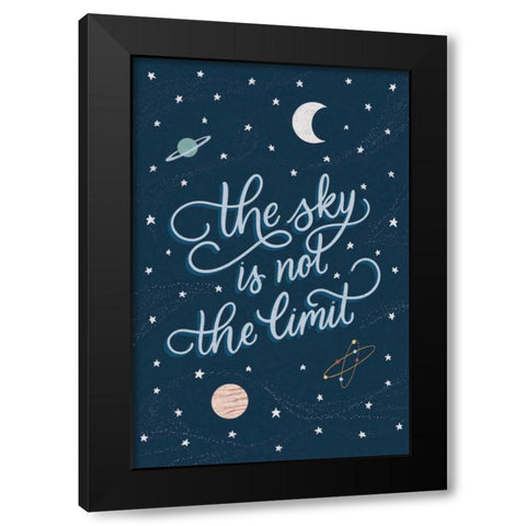 Sky is not the limit Black Modern Wood Framed Art Print by Thorns, Becky