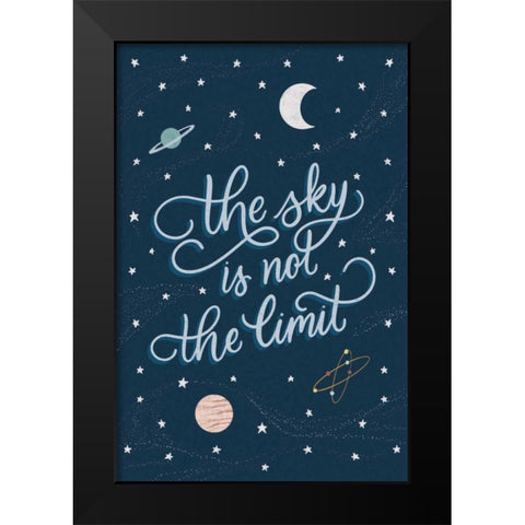 Sky is not the limit Black Modern Wood Framed Art Print by Thorns, Becky