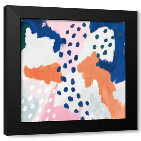 Royal Blue Life I Crop Black Modern Wood Framed Art Print by Urban, Mary