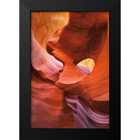 Lower Antelope Canyon IV Black Modern Wood Framed Art Print by Majchrowicz, Alan