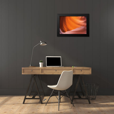 Lower Antelope Canyon VI Black Modern Wood Framed Art Print by Majchrowicz, Alan