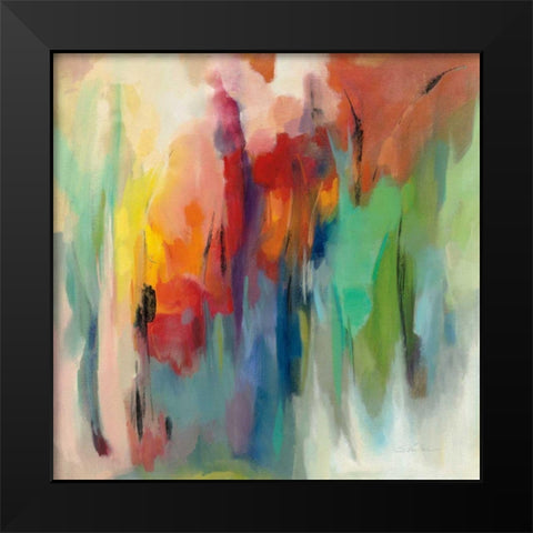 March Rainbow Black Modern Wood Framed Art Print by Vassileva, Silvia
