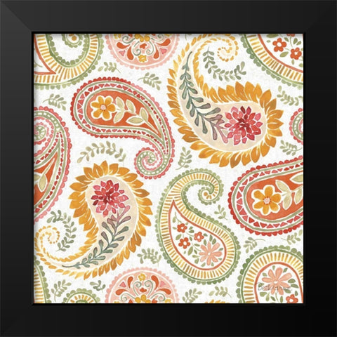 Harvest Bouquet Pattern IIIA Black Modern Wood Framed Art Print by Grove, Beth
