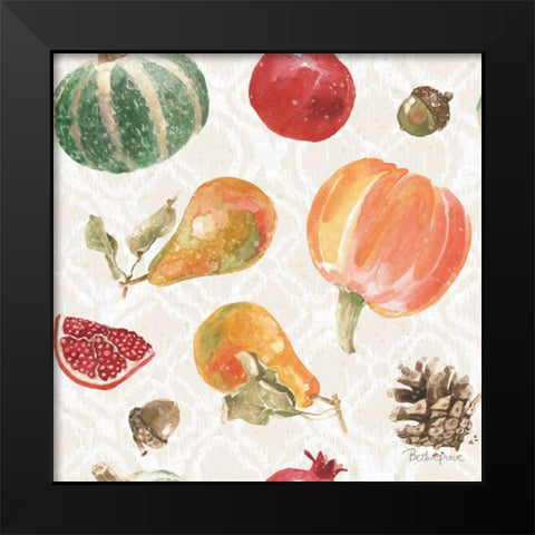 Harvest Bouquet Pattern IV Black Modern Wood Framed Art Print by Grove, Beth