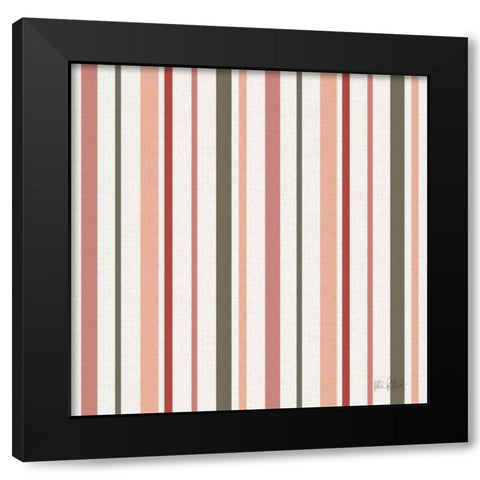 Vintage Petals Pattern III Black Modern Wood Framed Art Print with Double Matting by Pertiet, Katie