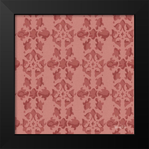 Vintage Petals Pattern VD Black Modern Wood Framed Art Print by Pertiet, Katie