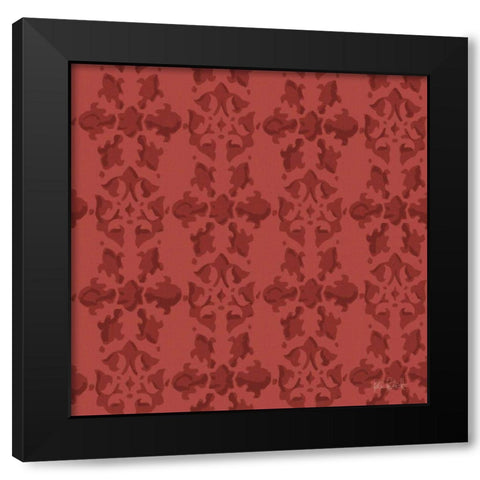 Vintage Petals Pattern VE Black Modern Wood Framed Art Print with Double Matting by Pertiet, Katie
