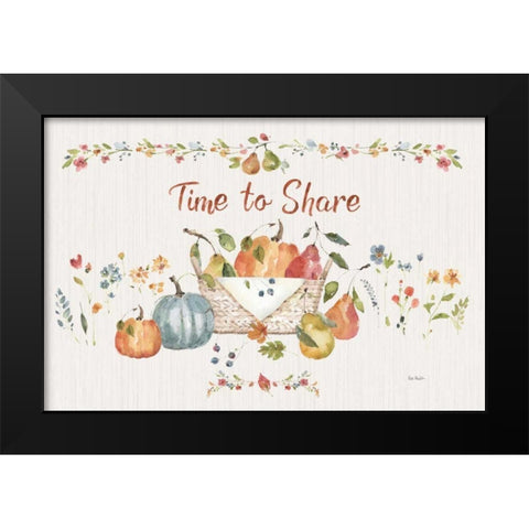 Time to Share I Black Modern Wood Framed Art Print by Audit, Lisa