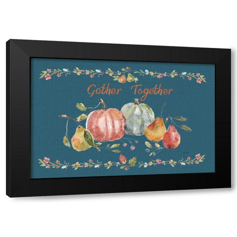 Time to Share II Blue Black Modern Wood Framed Art Print with Double Matting by Audit, Lisa