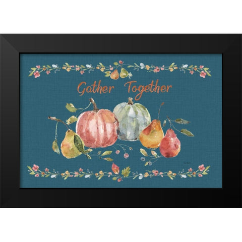 Time to Share II Blue Black Modern Wood Framed Art Print by Audit, Lisa