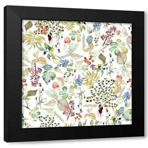 Botticelli Plants I Black Modern Wood Framed Art Print by Rice, Kristy