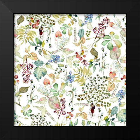 Botticelli Plants I Black Modern Wood Framed Art Print by Rice, Kristy