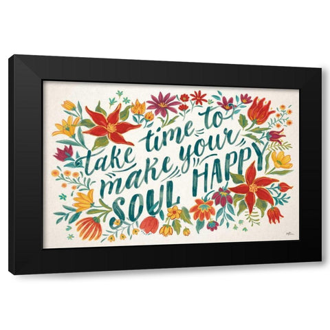 Happy Thoughts I Black Modern Wood Framed Art Print by Penner, Janelle