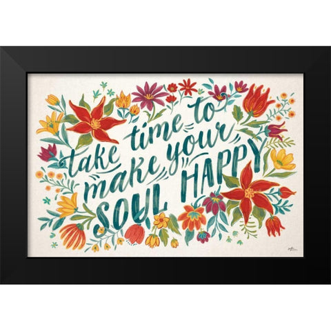 Happy Thoughts I Black Modern Wood Framed Art Print by Penner, Janelle