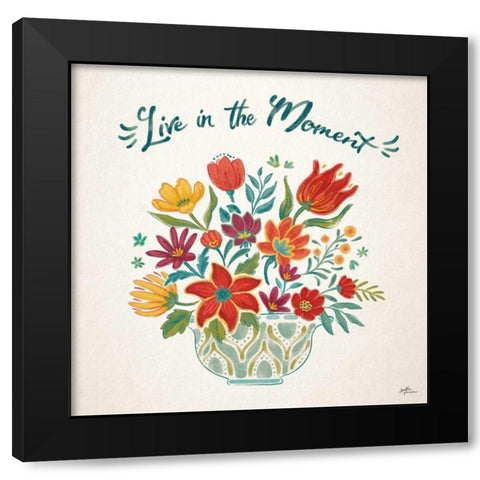 Happy Thoughts II Black Modern Wood Framed Art Print with Double Matting by Penner, Janelle