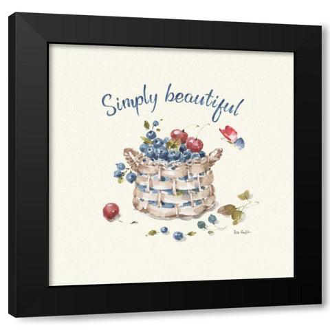 Summer Garden XIV Black Modern Wood Framed Art Print with Double Matting by Audit, Lisa
