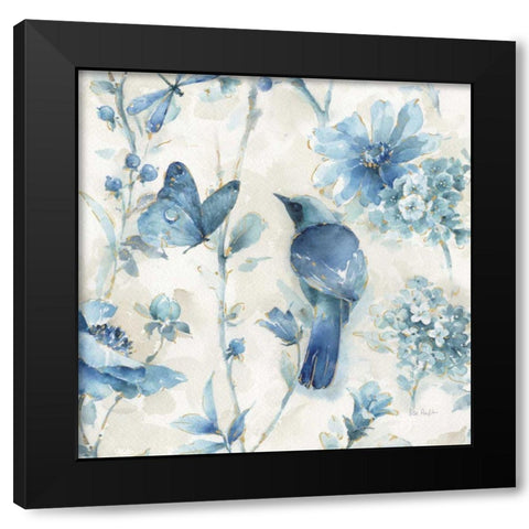Indigold XII v2 Black Modern Wood Framed Art Print with Double Matting by Audit, Lisa