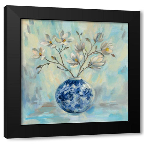 Chinoiserie and Branches Black Modern Wood Framed Art Print by Vassileva, Silvia