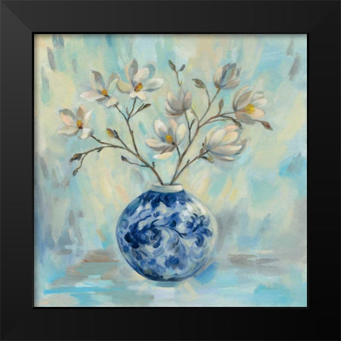 Chinoiserie and Branches Black Modern Wood Framed Art Print by Vassileva, Silvia
