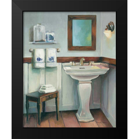 Cottage Sink Navy Black Modern Wood Framed Art Print by Hageman, Marilyn