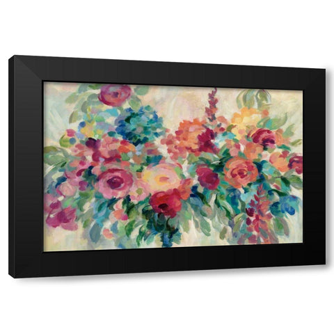 Flower Market Black Modern Wood Framed Art Print with Double Matting by Vassileva, Silvia