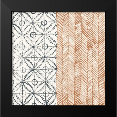 Maki Tile VII Black Modern Wood Framed Art Print by Lovell, Kathrine