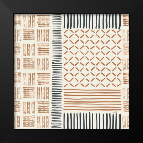 Late Summer Bouquet Pattern VI Warm Black Modern Wood Framed Art Print by Purinton, Julia