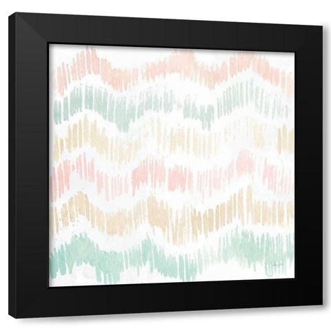Colors of the Wind III Pastel Black Modern Wood Framed Art Print with Double Matting by Rice, Kristy