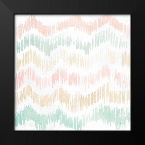 Colors of the Wind III Pastel Black Modern Wood Framed Art Print by Rice, Kristy