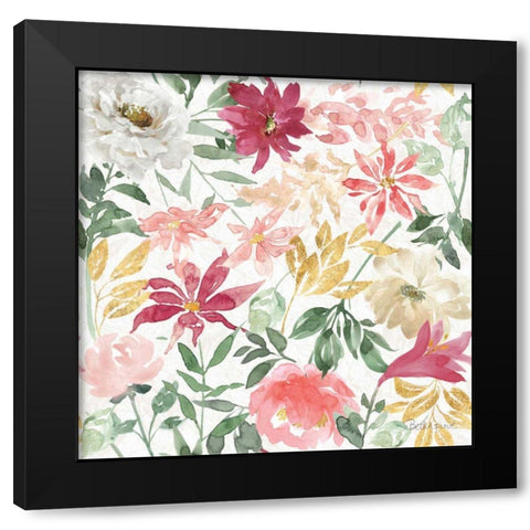 All You Need is Love Pattern I Black Modern Wood Framed Art Print with Double Matting by Grove, Beth