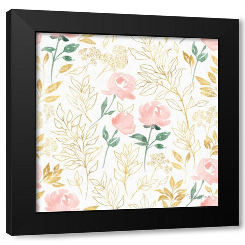 All You Need is Love Pattern IIA Black Modern Wood Framed Art Print with Double Matting by Grove, Beth