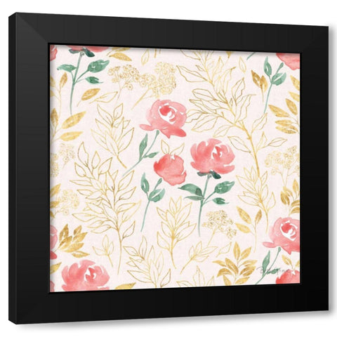All You Need is Love Pattern IIB Black Modern Wood Framed Art Print with Double Matting by Grove, Beth