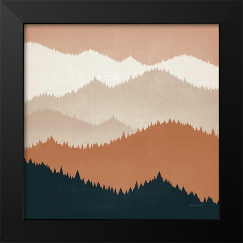Mountain View Terra Cotta Black Modern Wood Framed Art Print by Fowler, Ryan