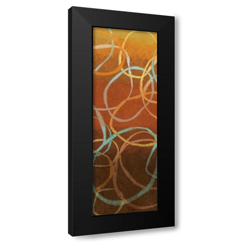 Square Dancing Circles I Black Modern Wood Framed Art Print with Double Matting by Adams, Sarah