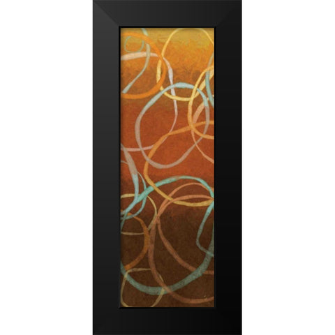 Square Dancing Circles I Black Modern Wood Framed Art Print by Adams, Sarah