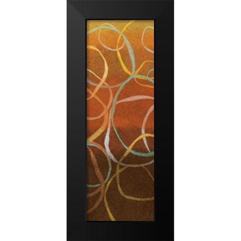 Square Dancing Circles II Black Modern Wood Framed Art Print by Adams, Sarah