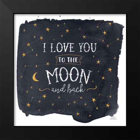 Celestial Love I Sq Black Modern Wood Framed Art Print by Marshall, Laura