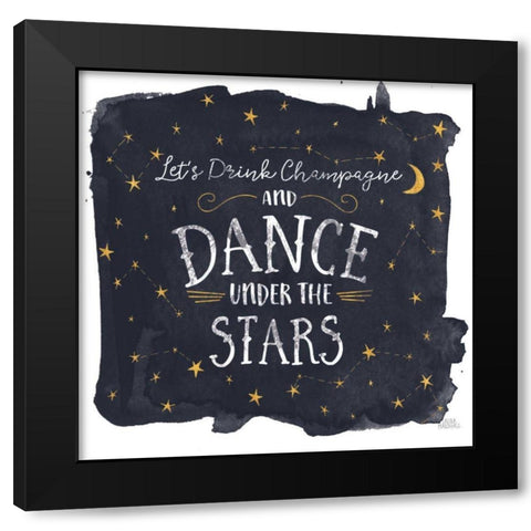 Celestial Love III Sq Black Modern Wood Framed Art Print by Marshall, Laura