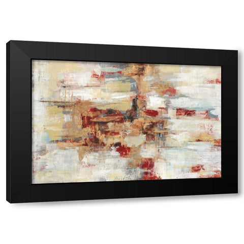 Old Bridge Reminiscence Red Black Modern Wood Framed Art Print by Vassileva, Silvia
