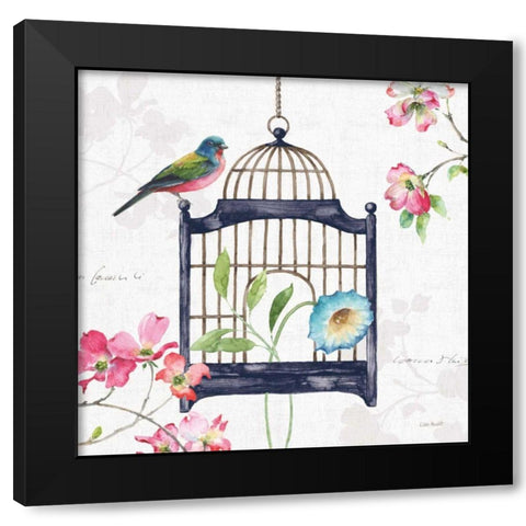 Dogwood Garden V Navy Black Modern Wood Framed Art Print by Audit, Lisa