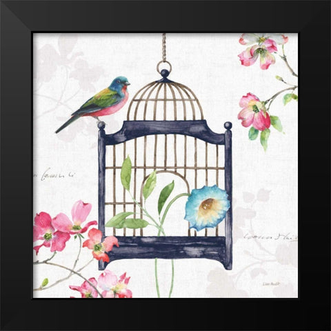 Dogwood Garden V Navy Black Modern Wood Framed Art Print by Audit, Lisa