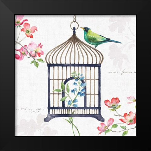 Dogwood Garden VI Navy Black Modern Wood Framed Art Print by Audit, Lisa
